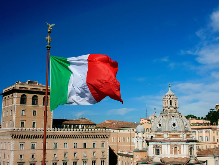 la bandiera dell'Italia