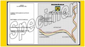 Apostilă emisă de statul român